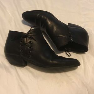 Black Seychelles leather ankle boot